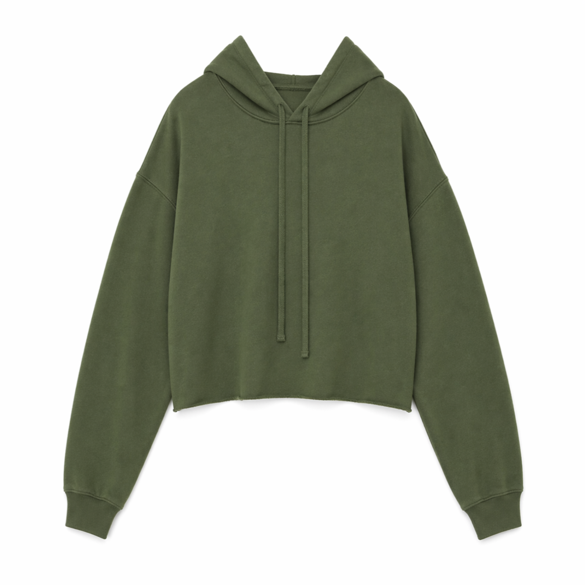 Cropped Fleece Hoodie