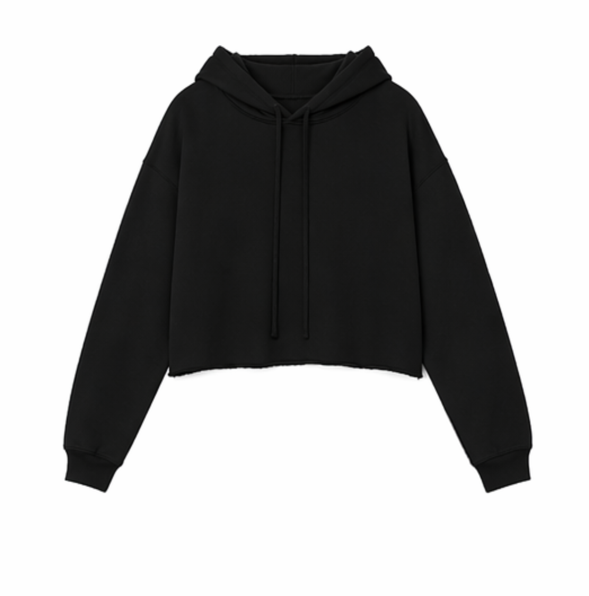 Cropped Fleece Hoodie
