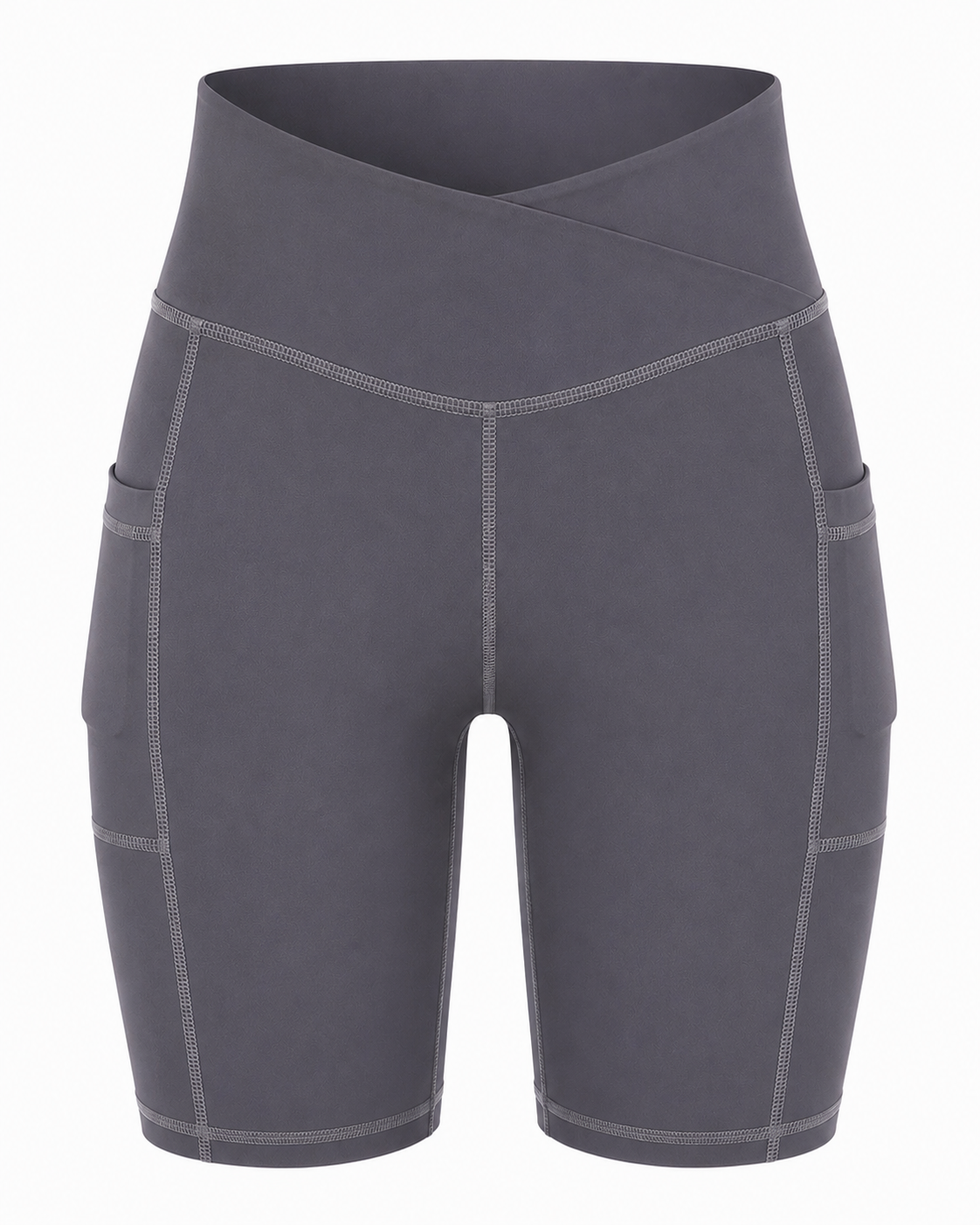 Women's High Waisted Pocket Biker Shorts