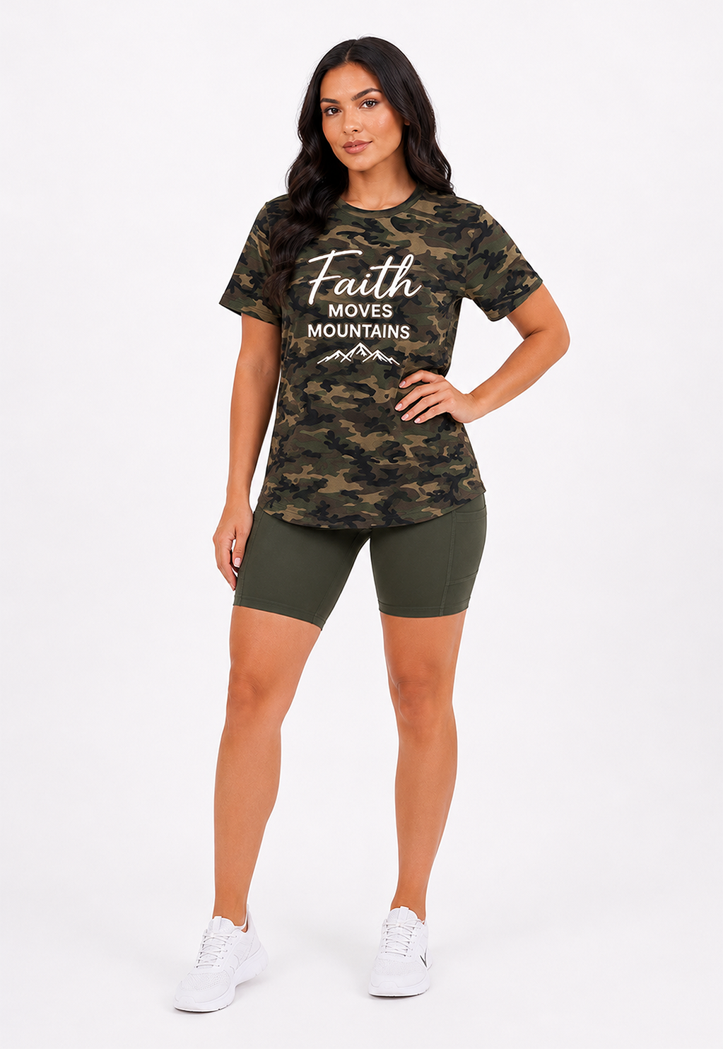Faith Moves Mountains Premium Graphic T Shirt