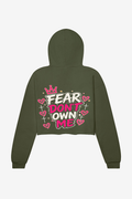 Cropped Fleece Hoodie