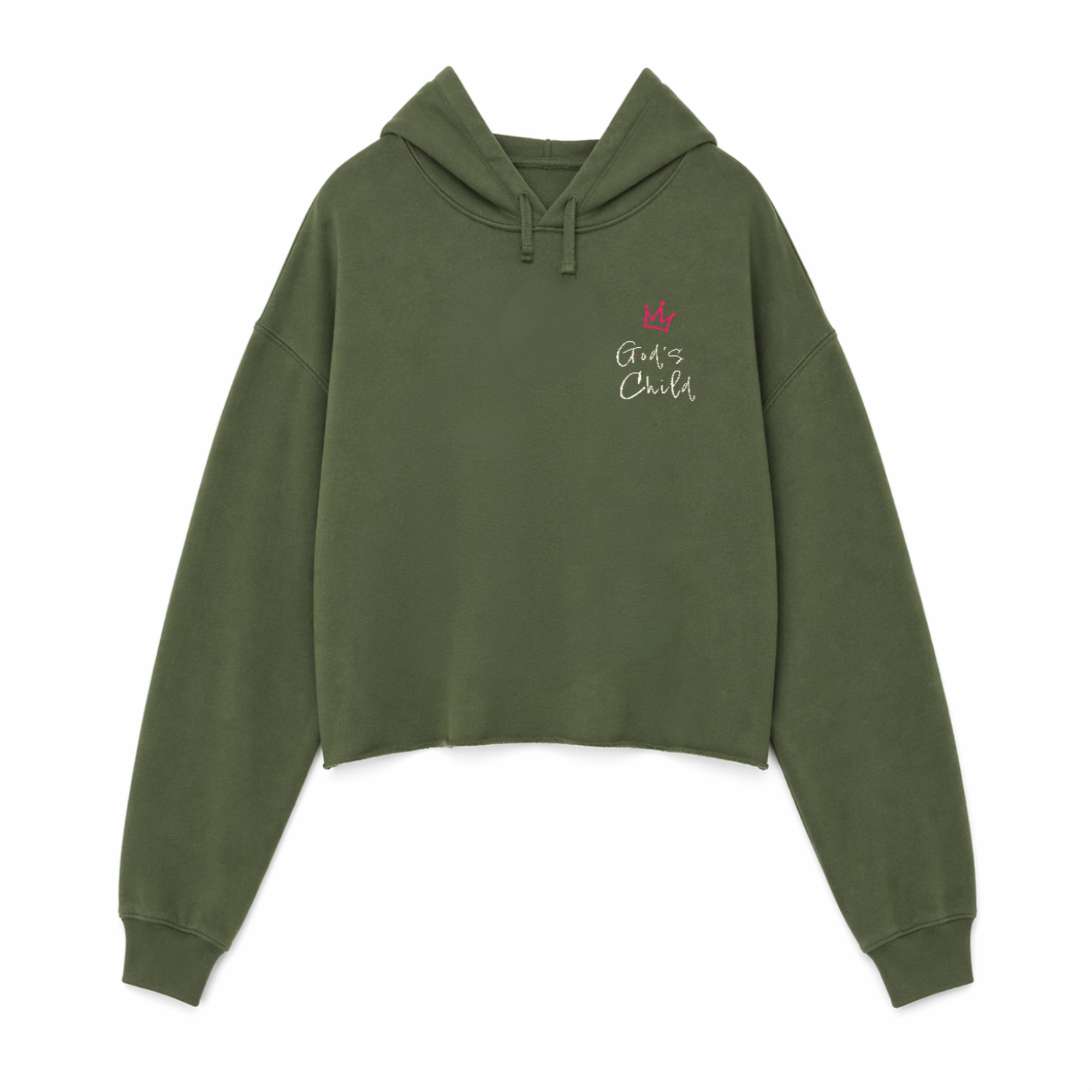 Cropped Fleece Hoodie